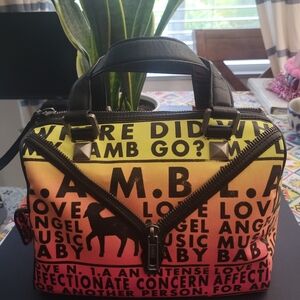 L.A.M.B. Worthington Speedy Bag in Neon Rasta Ombre-Gwen Stefani